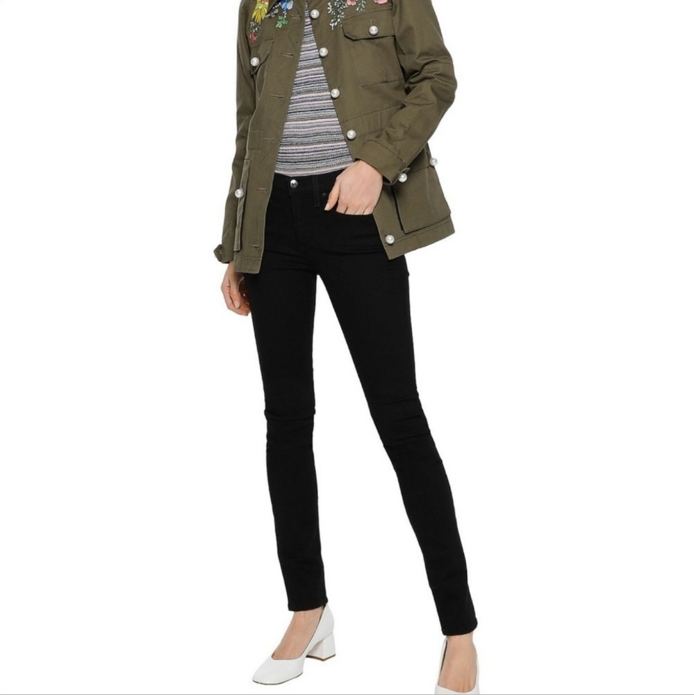 Veronica Beard Brooke‎ 8.5" Skinny Jean Black size 25
